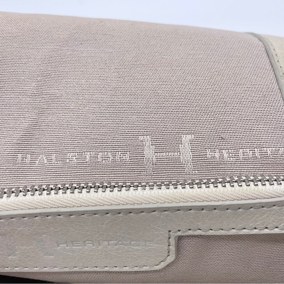 VINTAGE HALSTON Heritage Crossbody Bag Beige Snake Embossed Leather Hand… - Picture 4 of 16